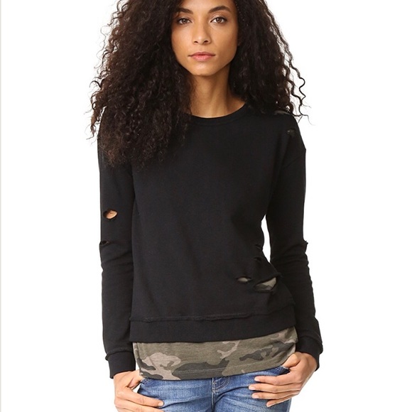 Generation Love Tops - Generation Love  double layer camo sweatshirt.